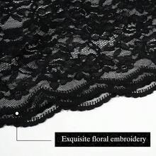 - Bufanda de velo de encaje infinito para mujer, para la iglesia, oracin, nupcial, boda, velos de Mantilla estilo latino - Negro - Ver 8