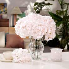 1/5/10pcs 11-Inch Artificial Hydrangea Flowers, Suitable For Home Decor, Party Decoration, Wedding Bouquet, Centerpiece, Birthday Gift, Indoor And Outdoor Decoration, Vase Floral Arrangement, Gift, Wedding Supplies, Wedding Decoration, Artificial Decoration - Baby Pink - View 3