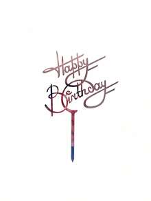 1 cái Đầu bánh hình chữ Happy Birthday, Trang trí bánh sinh nhật sáng tạo - Nhiều màu - Xem 8