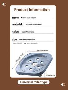 1pc Mobile Trolley, Carrying Rack, Rolling Plant Stand With Universal Wheels, Indoor/Outdoor Potted Plant Mover, Large Greenery Moving Tool, Large Flower Pot Mover Trolley, Wheeled Heavy Duty Kitchen Mover, Stainless Steel Casters, Gas Cylinder Transporter