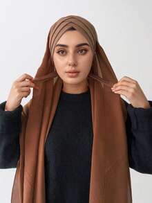 1 pieza Hiyab modular sólido y conveniente con lazo cruzado - Multicolor - Ver 20