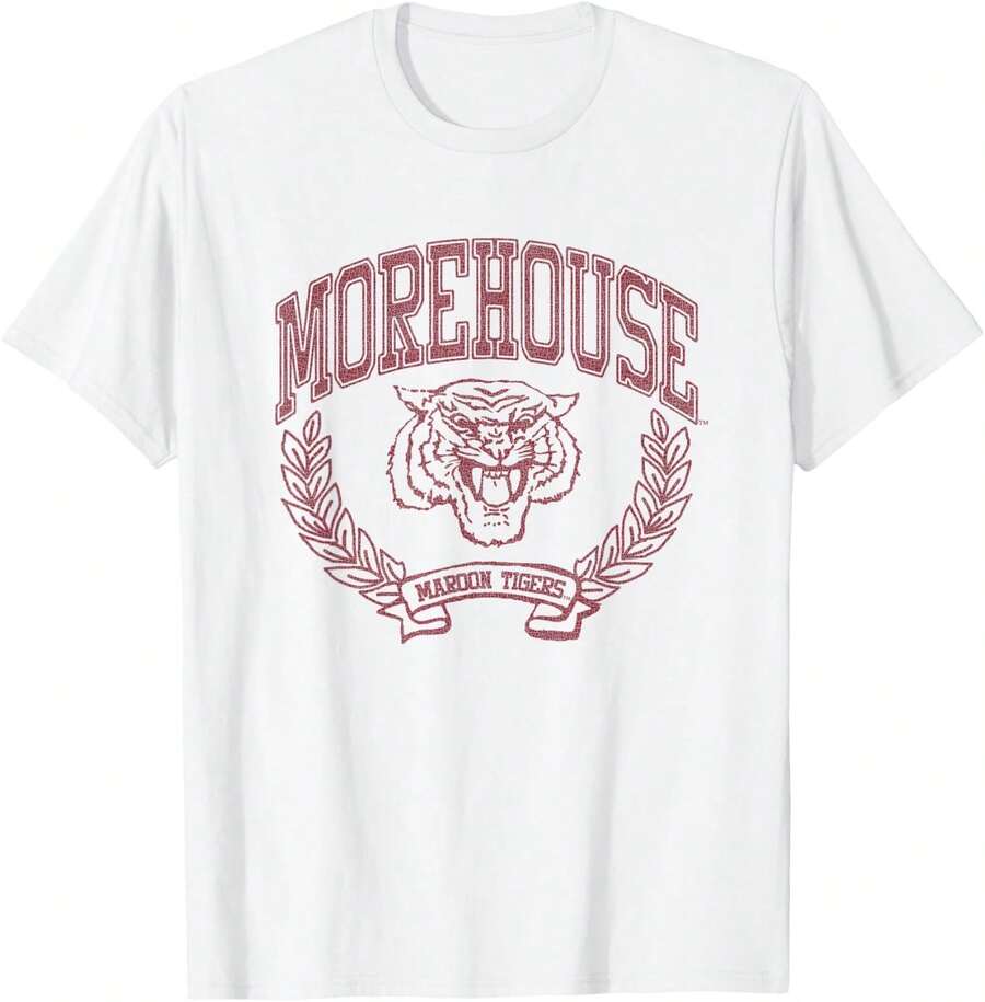 Morehouse Maroon Tigers Victory Logo  T-Shirt - trắng - Xem 1
