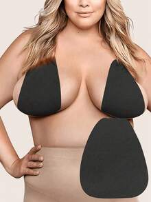 4片/2片装隐形提拉文胸贴片，无肩带，米色/咖啡色/黑色，适合B-E杯，提拉胸部粘性文胸垫，无纺布文胸贴纸 - 彩色 - 查看 5