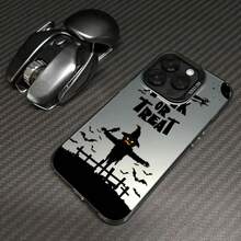 Funda de hojas con sombrero de calabaza y bruja para Apple 17 16 15 14 13 12 11 Pro Plus Max 1716E, funda mate a prueba de golpes para teléfono - 3 - Ver 11