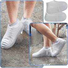 WADAYEY Cubre Zapatos Impermeable Lluvia para Hombre y Mujer, Cubierta para Calzado de Viaje Plegable, Antideslizante y Reutilizable - SG - Ver 6