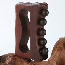 Ferramenta Gua Sha de madeira natural para rosto e corpo (1 unidade) – Drenagem linfática, lifting da mandíbula e modelagem do nariz, pente para massagem no couro cabeludo para alívio do estresse, presente ideal para mulheres que desejam cuidar de si mesmas em casa ou no escritório. - Castanho - Ver 10