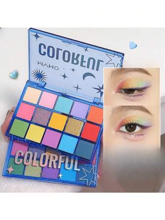 Serie de cosméticos para ojos de belleza para damas con sombra de ojos en flash de 15 rejillas, con perlas y mate, de larga duración