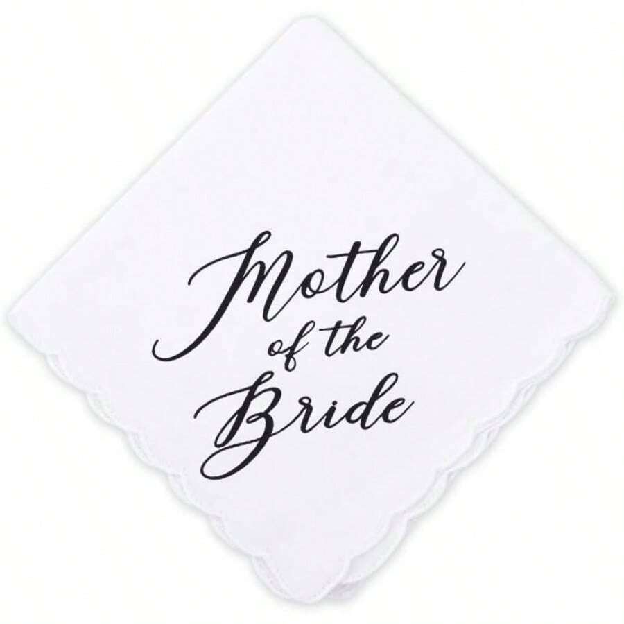 Pauelo bordado para el da de la boda, para el padre, madre de la novia, pauelo de algodn blanco - Madre - View 1