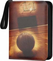 Football Card Binder 4 Pocket - Holds 400 Cards For Collecting - Basketball002 - View 1