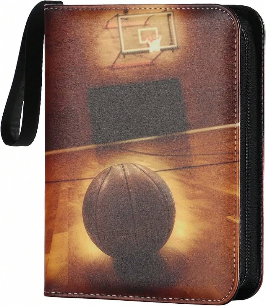 Football Card Binder 4 Pocket - Holds 400 Cards For Collecting - Basketball002 - View 1