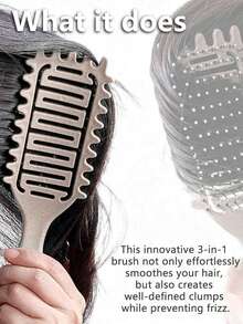Hair brushes-EU+UK 二合一卷发梳 - 干湿两用，抚平毛躁，轻松打造卷发造型 - 彩色 - 查看 4