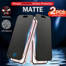 Yezodawee 2pcs Ceramic Matte Privacy Screen Protector, Compatible With IPhone 17 Pro Max/15 Pro/15/14 Pro Max/14/13/12/11/8/7/6/XS Max, Matte Ceramic Privacy Screen Protector, Anti-Scratch, Anti-Fingerprint, Compatible With Phone Cases, Essential Daily Protection For Office, Home And Other Scenarios, Waterproof, Shockproof, Anti-Fall, Scratch-Resistant And Wear-Resistant. - 2pcs - View 25