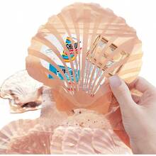 TYUI Seashell Bags Beach Themed Hangover Recovery Kit Stand Up Pouch Resealable Bags For Bachelorette Party FavorsBridal Party Favors Wedding Welcome Birthday Hangover Kits 10 Pcs - 香檳色 - 查看 1