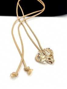 Thin Rope Belt With Geometric Flower Buckle. - 米色 - 查看 5