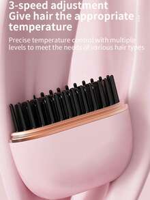 Mini Hair Straightener, Cordless Mini Hair Straightener & Hot Comb 2-In-1, Rechargeable 2000mAh Fast Heating Styling Tool, 3 Temperature Settings Anti-Scald Straightener Brush, Ultra Portable & Pocket-Sized For Travel & Quick Styling, Perfect Gift For Teens, Students, Travelers, Valentine's Day & Christmas - Multicolor - View 5