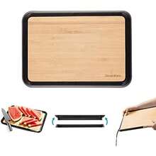 Dreamfarm - Silicone Flip Edge Cutting Board,(Fledge (7" x 10") Bambú) - Multicolor - Ver 10