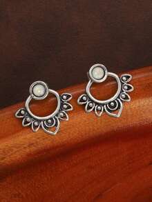 1 Par de Brincos Estilo Boêmio Exagerado - Multicolorido 1 - Visão 4