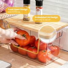 Clear Stackable Pantry Storage Boxes (Set Of 2) – With Lids For Keeping Onions, Potatoes, Apples, And Produce Fresh And Dust-Free - Clear - View 3