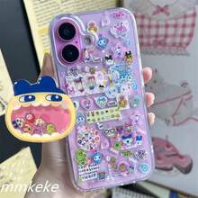 SANRIO Korean Style Cute Cartoon Shiny Glitter Phone Case For 17 16 15 14 13 12 11 Pro MAX Max Plus Y2K Soft Back Cover - 僅手機殼 - 查看 9