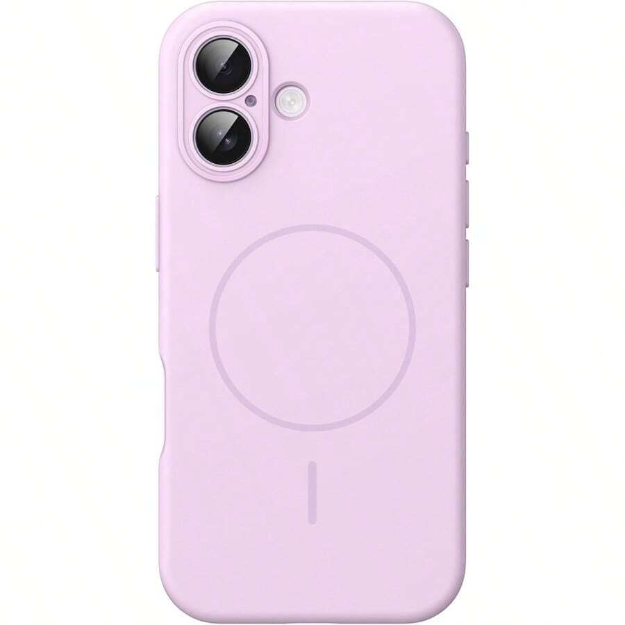 JETech Funda Silicona Magnética para iPhone 17 6.3 Pulgadas Compatible con Sedoso Tacto Suave Carcasa Absorción de Impactos con Protección Lente Cámara Púrpura - Púrpura - Ver 1