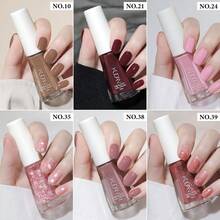 6PCS/Set 10ml Peelable Water-Based Nail Polish, Odorless, Free Baking Quick Drying Lasting Nail Lacquer For Salon DIY At Home, Multicolor For Choice Nails - Multicolor - View 22