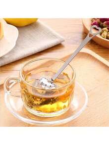 1/2/5/10 英寸不锈钢茶漏，心形手柄，适用于散装茶叶过滤，学习用品工具 - 彩色 - 查看 8