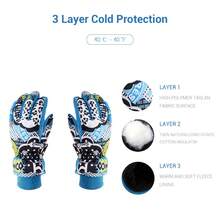 Kids Exercise Gloves, Back To School - Blue - View 7