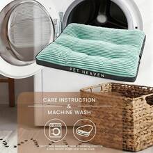 Large, Medium, And Small Dog Beds With Waterproof Lining, Ergonomic Pet Bed, Soft Short Plush Surface With Egg Crate Foam, Machine-Washable Pet Bed With Removable Cover And Non-Slip Bottom - 綠色 - 查看 3
