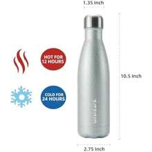 BJPKPK Botella de agua de acero inoxidable, 25 onzas, doble pared, aislada vacío, botella de madera 04(BKcola17magnetite08 17 Onzas de líquido) - Multicolor - Ver 3