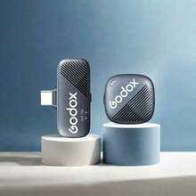 Godox Cube SC Kit / Cube Kit Wireless Microphone, Button Mini Clip-On Lavalier Microphone, 2.4GHz Connection, Compact And Portable, Suitable For Vlogging, Live Streaming, Recording, Black - Black - View 1