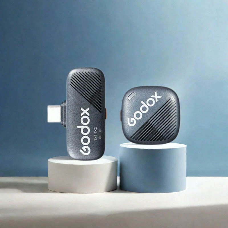 Godox Cube SC Kit / Cube Kit Wireless Microphone, Button Mini Clip-On Lavalier Microphone, 2.4GHz Connection, Compact And Portable, Suitable For Vlogging, Live Streaming, Recording, Black - Black - View 1