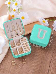 Hộp đựng trang sức đa năng có khóa kéo, đính chữ cái giả ngọc trai, hộp đựng trang sức di động đa năng, có các màu đen, trắng, hồng, xanh lá cây, có thể đựng son môi, dây chuyền, nhẫn, bông tai, hộp đựng trang sức nhỏ, hộp đựng trang sức đa năng, hộp đựng trang sức nhỏ gọn, hộp sắp xếp trang sức, hộp đựng đồ trang sức, hộp đựng trang sức du lịch di động, hộp đựng trang sức dung tích lớn, hộp đựng trang sức tối giản, hộp trang điểm, hộp đựng mỹ phẩm, hộp đựng sơn móng tay, giá đựng trang sức. - Nhiều màu - Xem 76