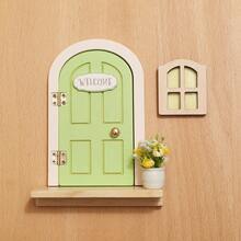 Trang trí tường hình cửa gỗ mini cổ tích, decal dán tường 3D hình cửa cổ tích phát sáng hoạt hình, đồ trang trí tường phòng trẻ em, vật trang trí nhỏ, đạo cụ trang trí góc phòng khách sáng tạo, đồ trang trí tiệc nhà chơi. - Nhiều màu - Xem 8