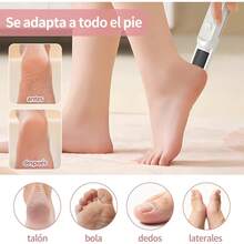 Removedor De Callos EléCtrico Para Pies, Lima Para Pies, 3 Velocidades, 4 Rodillos, Impermeable Ipx7, Exfoliante Para Piel Muerta, Herramienta Profesional De Pedicura Con Lima EléCtrica Para Pies - Blanco Dorado - Ver 7