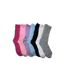 Women's Premium Comfort Aerobic Socks – High Performance, Style And Sweat-Wiping Technology – Sports Promotion – Fabric: None – Suitable For All Seasons - 白色 粉色 淡紫色 - 查看 3