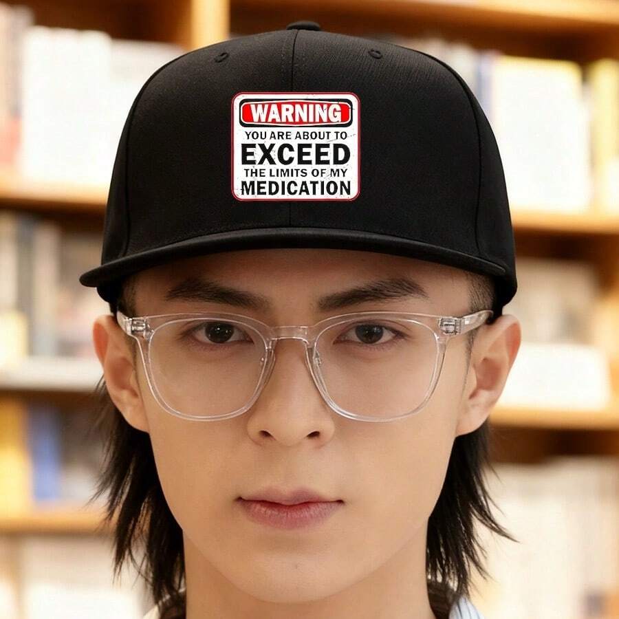 Fashion glasses with a compact design, a transparent frame, and a black cap, including a warning tape. ball cap graphic print small head around retro breathable sports snapback duckville cap unisex fashionable low cap snapback cap snapback cap duck cap low cap visual large head around Baseball cap baseball cap haphop baseball cap flat bill cap - ブラック - チェックする 1