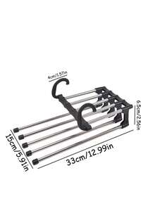 Gruccia multistrato in metallo resistente, 5 in 1 | Gruccia salvaspazio con imbottitura in schiuma antiscivolo per cappotti, maglioni, abiti, t-shirt, giacche, camicette | Organizer per armadio per casa, ufficio, dormitorio, viaggio, lavanderia | Design sottile, capacità massima, spalle antiscivolo, antiruggine, pieghevole, spessore uniforme, accessori essenziali per l'armadio per uomini, donne, adolescenti - Multicolore - Visualizzare 10