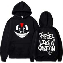 Lil DarkieS Cartoon Hoodie Unisex Hooded Sweatshirt Long Sleeve Pullover Streetwear Clothes(XXS-XXXXL - 黑色5 - 查看 1