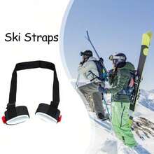 1pc Heavy Duty Ski & Snowboard Carrier, Portable Shoulder Straps, Transporting Dual Boards And Ski Poles, Adjustable Buckles, Includes Storage Bag, Ergonomic Design, Ski Backpack Accessory, Winter Sports Gear, Reinforced Transport Holder, Waterproof Lightweight Boot Bindings, Ideal For Skiing Enthusiasts, Christmas New Year's Gifts
