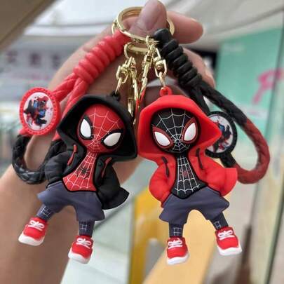 Marvel Spiderman Cartoon Comic Avengers Series Keychain Pendant Jewelry Gift For Friends