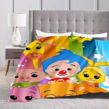 1pc Super Soft Plim Plim Throw Blanket - High-Quality Flannel Lightweight Warm Plush Blanket For Year-Round Use - 彩色 - 查看 2