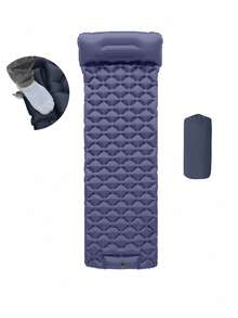 1pc Inflatable Sleeping Pad - Ultralight With Built-In Foot Pump And Carrying Bag, Single Person, Compact And Waterproof Camping Mat With Pillow, Suitable For Camping, Backpacking, Hiking, Tents, And Car Travel - Multicolor - View 13