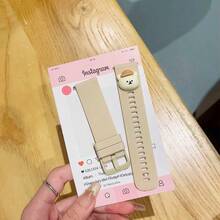 1 Pc 18mm 20mm 22mm Cute Catoon Bear Silicone Strap Compatible With Samsung Galaxy Watch 7 5 Band Galaxy Watch 6 Galaxy Watch 4 40mm 42mm 43mm 44mm 45mm 46mm 47mm - Yellow - View 6