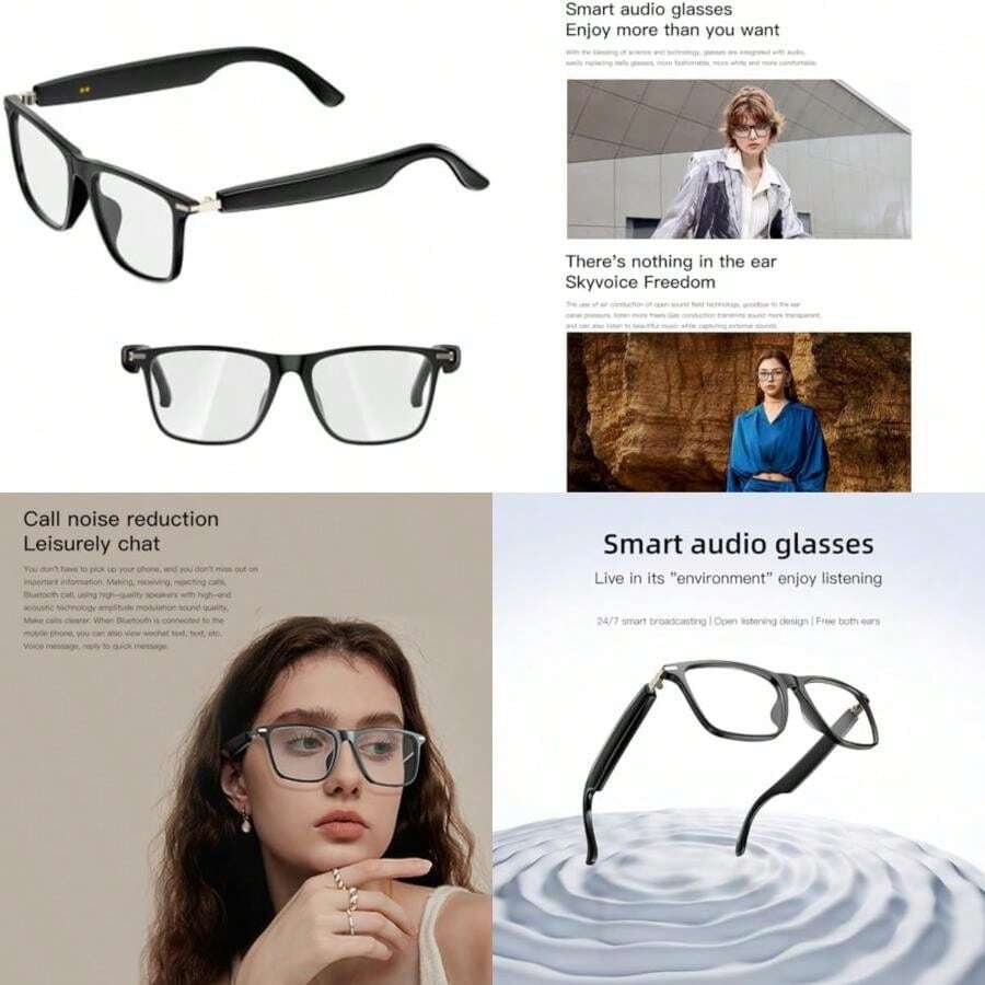 Zunate Gafas Traductor Inteligentes de IA, 160 Gafas de Traducción en Tiempo Real de Idioma, Anteojos de Interpretación Simultánea, Traducción en Tiempo Real, Traductor de Idiomas para(default) - Multicolor - Ver 1