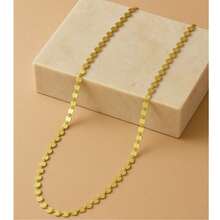 Set Of 2 Women's Gold Plated Necklaces – Choker With Charms + Long Gold Necklace - 金色 - 查看 7