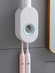 Dispenser & Pemeras Pasta Gigi Otomatis Anti Debu - Rak Penyimpanan Kamar Mandi yang Dipasang di Dinding, Cocok untuk Sikat Gigi, Pengorganisasian Kamar Mandi, Dekorasi Kamar Mandi, Hadiah Hari Valentine, Dekorasi Natal - MultiWarna - View 8