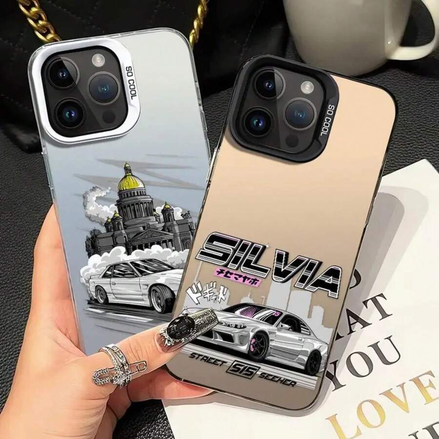 Funda blanda para 11 12 13 Pro Max 16e 14 15 16 17 Plus, coche de drift japonés JDM - Mix05 - Ver 1