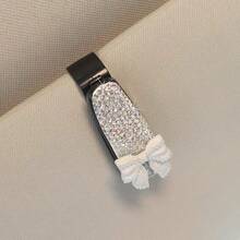 Multi-Functional Car Sun Visor Glasses Card Holder, Bling Rhinestone Decor Car Interior Accessories, Women - one-size - View 1