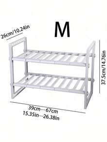 1pc Under Sink Organizer Rack, Kitchen Sink Storage Shelf, Countertop Oven Microwave Rack, Kitchen Storage And Organization - White - View 5