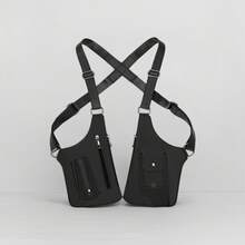 Multifunctional Tactical Chest Bag: Cross-Strap Design, Hands-Free, Combining Functionality And Fashion - Black - View 7